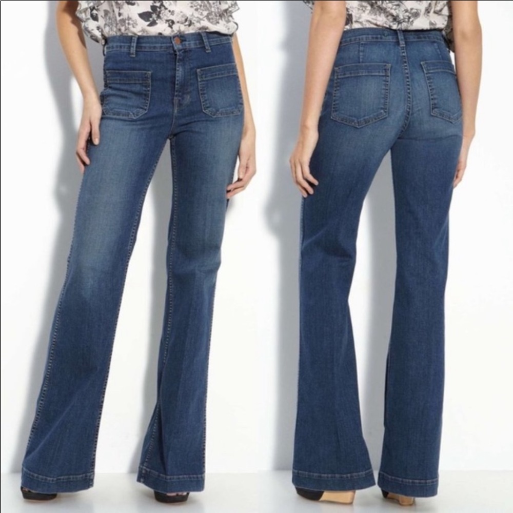 J BRAND Wide Leg Jeans “Mystery” 10” High Waist